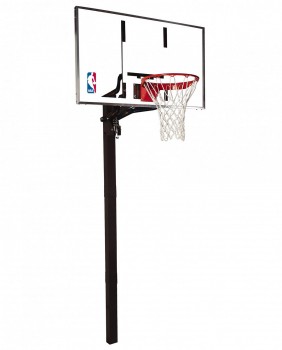 Баскетбольная стационарная стойка акрил Spalding 54 Gold In-Ground