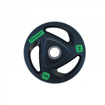 Диск олимпийский обрезиненный черный Fitnessport RCP17-10