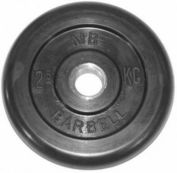 Диск Barrbell обрезиненный литой для гантелей и штанг MB-PltB50-2,5