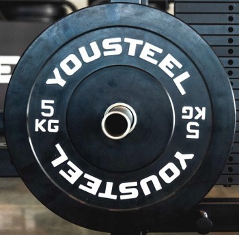 Диск каучуковый для штанги YouSteel тренировочный серый 5кг