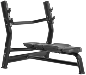 Скамья для жима горизонтальная Bronze Gym H-023А (чёрный) | sportres.ru