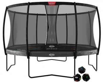 Батут BERG Elite Regular 430 Grey Levels + защитная сетка Safety Net Deluxe