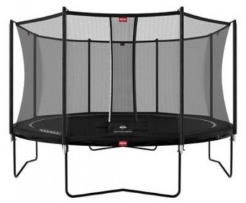 Батут BERG Favorit Regular 380 Black + защитная сетка Safety Net Comfort