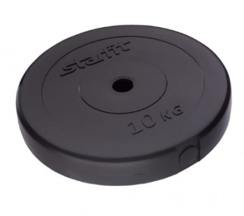 Диск пластиковый Starfit BB-203, d=26 мм, черный, 10 кг