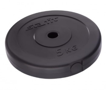 Диск пластиковый Starfit BB-203, d=26 мм, черный, 5 кг