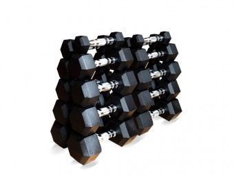 Набор гексагональных гантелей Original Fittools 10 пар от 1 до 10 кг