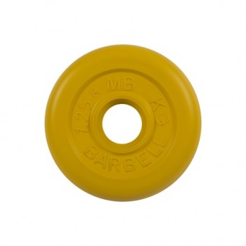 Диск обрезиненный желтого цвета MB Barbell MB-PltC31-1,25