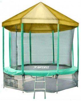 Батут Optifit Like Green 16ft с желтой крышей