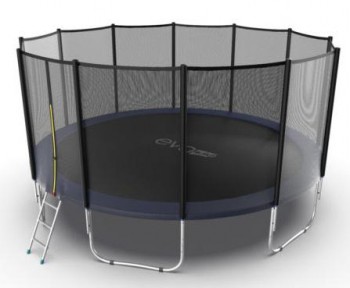 Батут с внешней сеткой и лестницей EVO JUMP External 16ft (Blue)