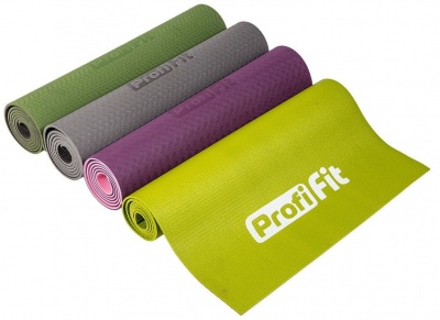 Коврик для йоги и фитнеса Profi-Fit, 4 мм, Проф Плюс (светло-зеленый) | sportres.ru