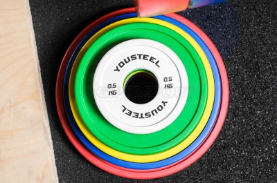 Диски тренировочные малые Yousteel белый 0.5 кг
