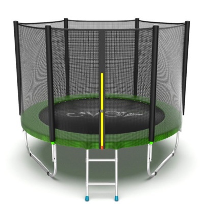 Батут с внешней сеткой и лестницей EVO JUMP External 8ft (Green)