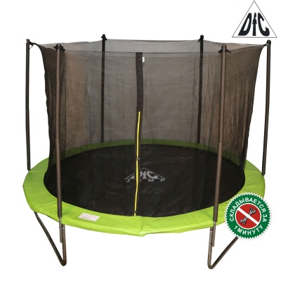 Батут DFC JUMP 6ft складной, с сеткой apple green