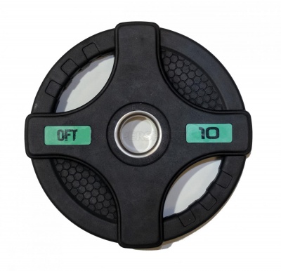 Штанга олимпийская OriginalFitTools 215 кг (диски с двумя хватами, черный гриф)
