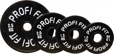 Диск для штанги каучуковый, черный, D-51, 2 кг. Profi-Fit | sportres.ru