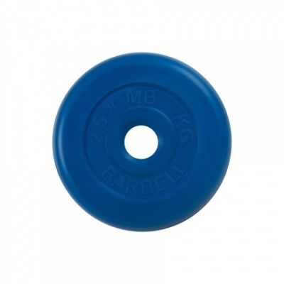 Диск обрезиненный синего цвета MB Barbell MB-PltC26-2,5