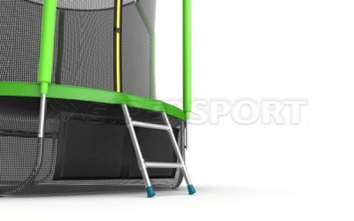 Батут с внутренней сеткой и лестницей Evo Jump Cosmo 6ft (Green)+ нижняя сеть