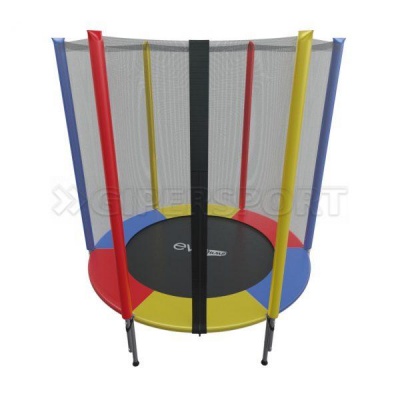 Детский батут с внешней сеткой EVO JUMP 4,5ft Color (140 см)