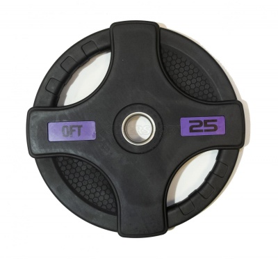 Штанга олимпийская OriginalFitTools 215 кг (диски с двумя хватами, черный гриф)