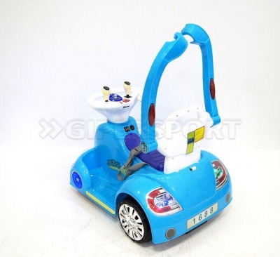Электромобиль-ходунки RiverToys 1688 голубой