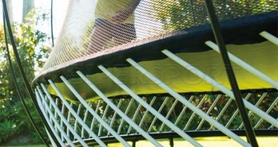 Батут круглый Sporingfree R79 SHW с лестницей, корзиной для мяча и колесиками
