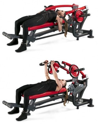 Горизонтальный жим от груди (скамья, полная) Panatta 1HP537 | sportres.ru