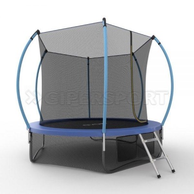 Батут с внутренней сеткой и лестницей EVO JUMP Internal 10ft (Blue) + нижняя сеть