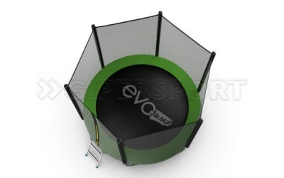 Батут с внешней сеткой и лестницей EVO JUMP External 8ft (Green)