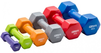 Гантель в виниловой оболочке Profi-Fit 4 кг, форма шестигранник, красный | sportres.ru