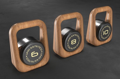 Гиря 8 кг. с кожаной накладкой UNO BRIO Pilates Plus UN-1708 | sportres.ru