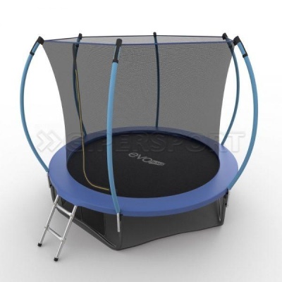 Батут с внутренней сеткой и лестницей EVO JUMP Internal 8ft (Blue) + нижняя сеть
