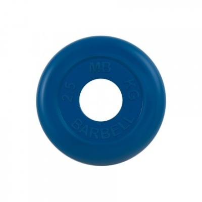 Диск обрезиненный синего цвета MB Barbell MB-PltC51-2,5